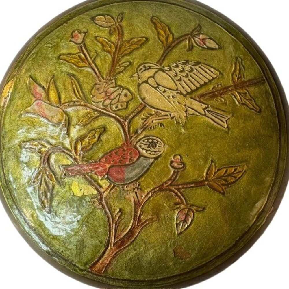 Vintage Solid Brass Decorative Box With Handcraft… - image 6